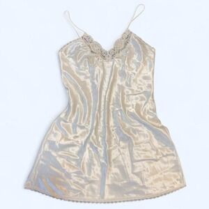 Ivory satin‎ feel slip dress by Val Mode